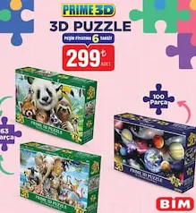 PRİME 3D PUZZLE 63 PARÇA/100 PARÇA fiyat ve kampanya bilgisi